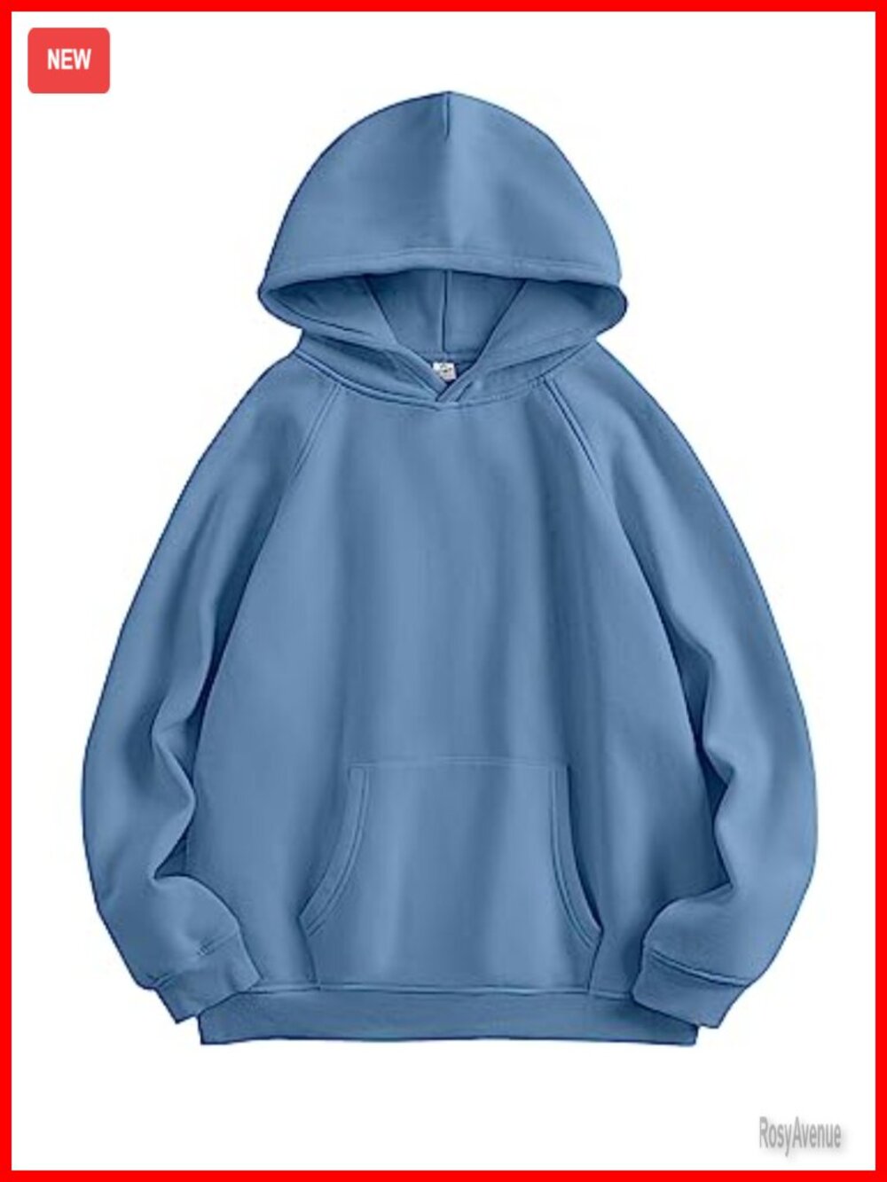 Oversized Fleece Hoodie with Kangaroo Pocket Drop Shoulder Loose Fit Women's